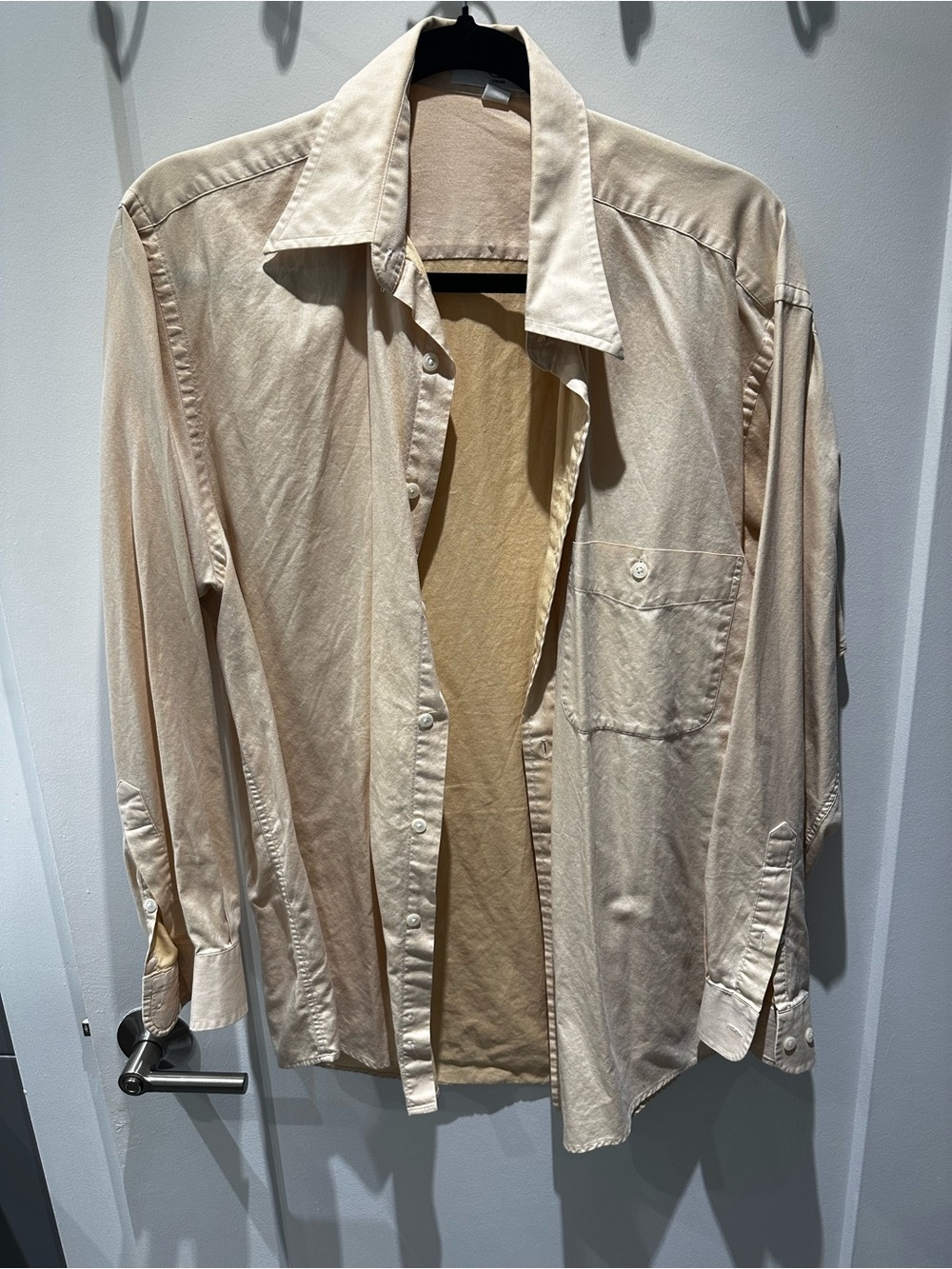 Vintage Valentino Cream Beige Button-Down Shirt